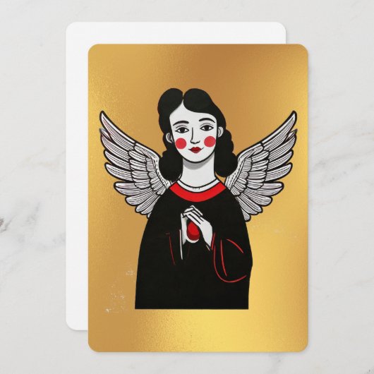 Weihnachtsangel-Karte (Vorne/Hinten)