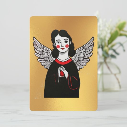 Weihnachtsangel-Karte (Stehend Vorderseite)