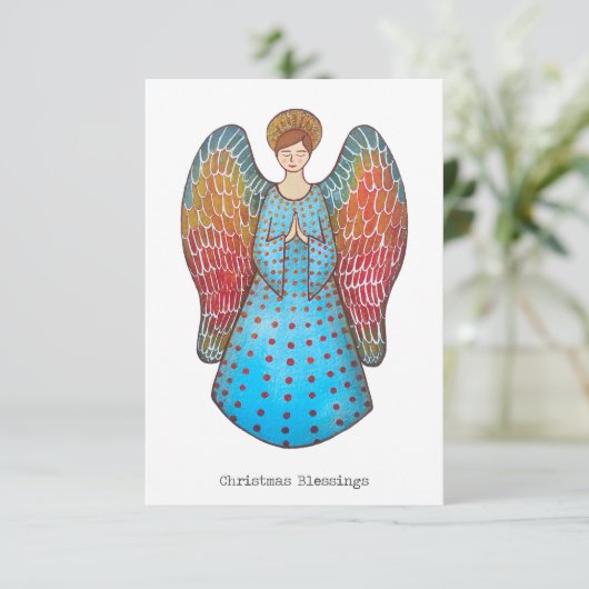 Weihnachtsangel-Karte (Stehend Vorderseite)
