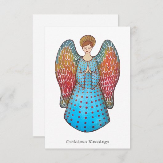 Weihnachtsangel-Karte (Vorne/Hinten)