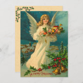 Weihnachtsangel-Karte Feiertagskarte (Vorne/Hinten)