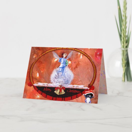 Weihnachtsangel-Karte Feiertagskarte (Vorderseite)