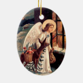 Weihnachtsangel Oval Ornament (Hinten)
