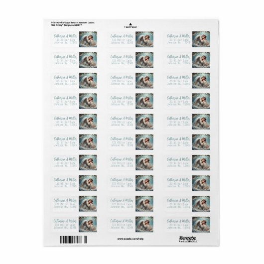 Weihnachtsangel-Rücksendeadresse (Vorne)