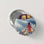 Weihnachtsangel Shepherd Krippe Button (Vorne & Hinten)