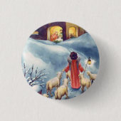 Weihnachtsangel Shepherd Krippe Button (Vorderseite)