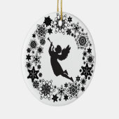 Weihnachtsangel Silhouette Keramik Keramik Ornament (Rechts)