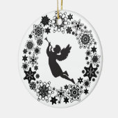 Weihnachtsangel Silhouette Keramik Keramik Ornament (Links)