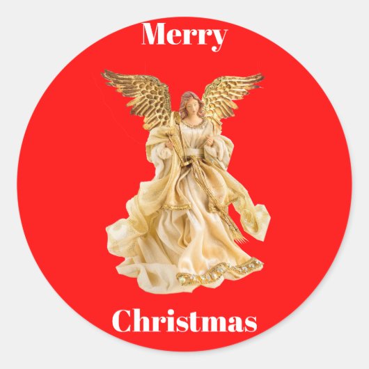 Weihnachtsangel Stickers (Vorderseite)