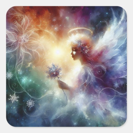 Weihnachtsangel Stickers (Vorderseite)