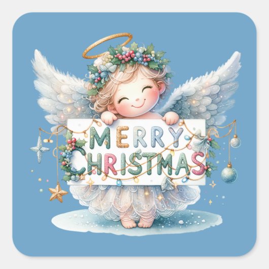 Weihnachtsangel Stickers (Vorderseite)