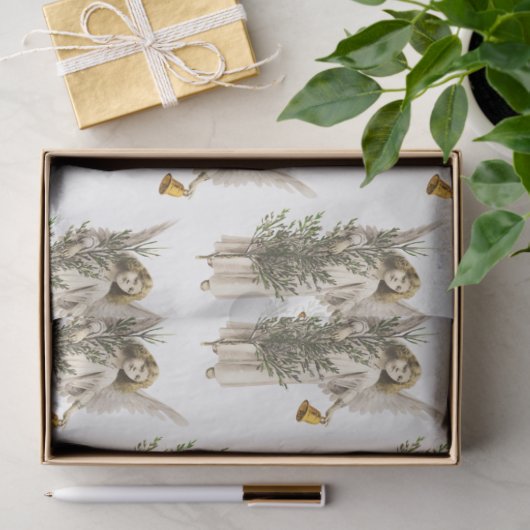 Weihnachtsangel & Tree Urlaub Seidenpapier (Geschenk)