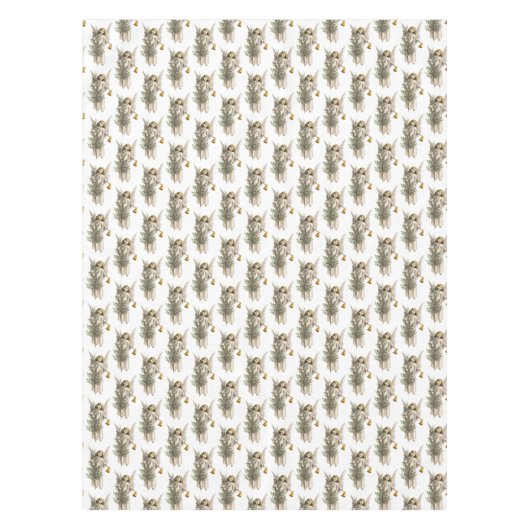 Weihnachtsangel & Tree Urlaub Tischdecke (Vorderseite)