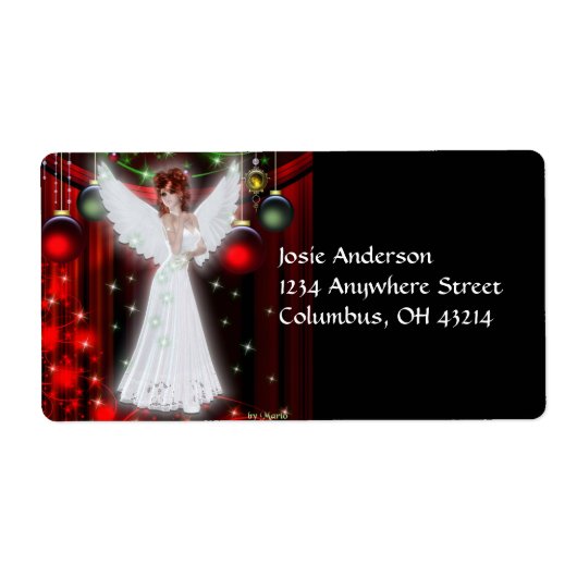 Weihnachtsangel Weihnachtsadressen Labels (Vorne)