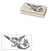 Weihnachtsangel Woodcut Rubber Briefmarke Gummistempel (Stempel)