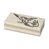Weihnachtsangel Woodcut Rubber Briefmarke Gummistempel (Stempel)