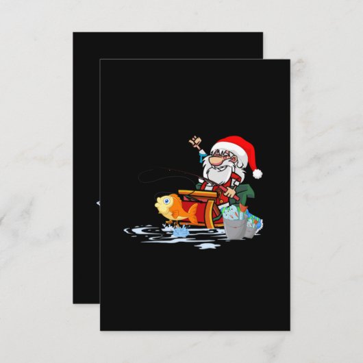 Weihnachtsangeln Einladung (Vorne/Hinten)