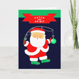 Weihnachtsangeln Feiertagskarte