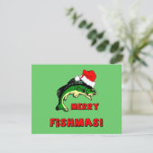 Weihnachtsangeln Feiertagskarte (Stehend Vorderseite)