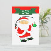Weihnachtsangeln Feiertagskarte (Stehend Vorderseite)