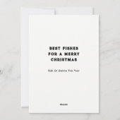 Weihnachtsangeln Feiertagskarte (Rückseite)