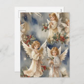 WeihnachtsAngeln Feiertagspostkarte (Vorne/Hinten)