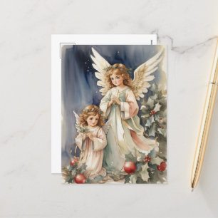 WeihnachtsAngeln Feiertagspostkarte