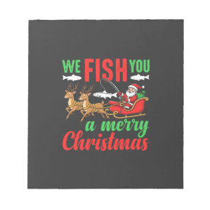 Weihnachtsangeln Frohe Fische Ihnen Notizblock