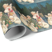 WeihnachtsAngeln gekachelt Geschenkpapier (Rolleneckpunkt)