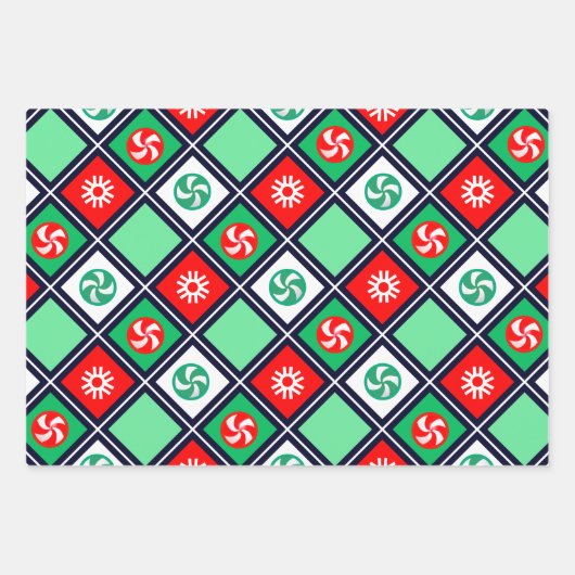 Weihnachtsangeln Geschenkpapier Set (Vorderseite 2)