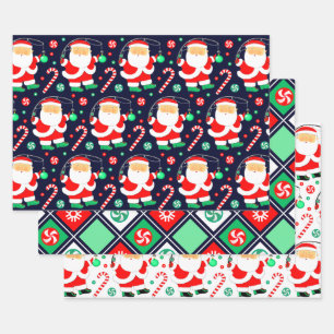 Weihnachtsangeln Geschenkpapier Set
