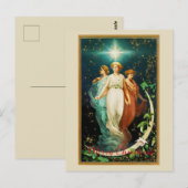 WeihnachtsAngeln mit Star Postkarte (Vorne/Hinten)