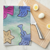 WeihnachtsAngeln mit Trumpets Teetuch Geschirrtuch (Viertel Falte)