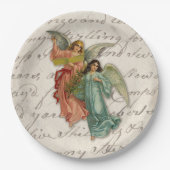 WeihnachtsAngeln - Viktorianische Scheiben Pappteller (Vorderseite)