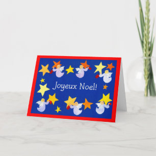 WeihnachtsAngels Card, Französisch Feiertagskarte