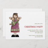 WeihnachtsAngels ・ Engel & Weihnachtsbaum Einladung (Vorne/Hinten)