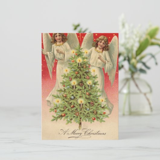 WeihnachtsAngels Feiertagskarte (Stehend Vorderseite)