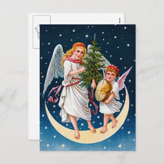 WeihnachtsAngels Feiertagspostkarte (Vorne/Hinten)