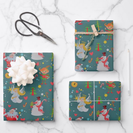 WeihnachtsAngels  Geschenkpapier Set (Vorderseite)