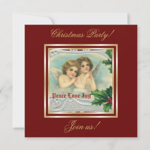 Weihnachtsangels & Heilige Beere Einladung