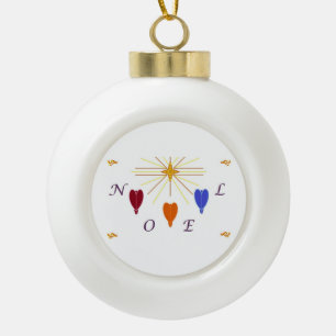 WeihnachtsAngels im Star-Weihnachten Keramik Kugel-Ornament