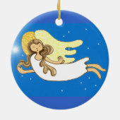 Weihnachtsangels Keramikornament (Hinten)