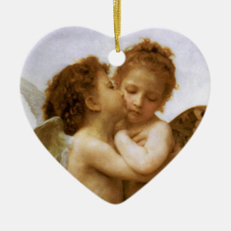 WeihnachtsAngels Kiss, Bouguereau Keramikornament