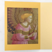 Weihnachtsangels Krippe Dreifach Gefaltete Urlaubskarte (Innen Erste Seite)