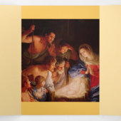 Weihnachtsangels Krippe Dreifach Gefaltete Urlaubskarte (Innenseite Mitte)