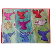 WeihnachtsAngels mit Trumpets Große Geschenktüte (Vorderseite)