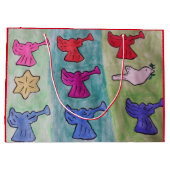 WeihnachtsAngels mit Trumpets Große Geschenktüte (Rückseite)