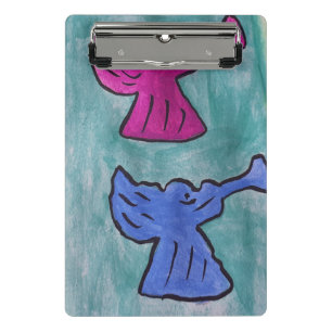 WeihnachtsAngels mit Trumpets Mini Klemmbrett
