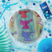 WeihnachtsAngels mit Trumpets Pappteller (Party)