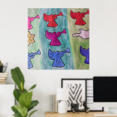 WeihnachtsAngels mit Trumpets Poster (Heimbüro)